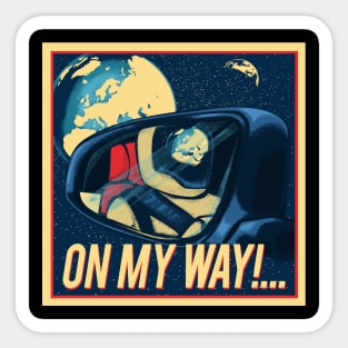 On My Way Sticker